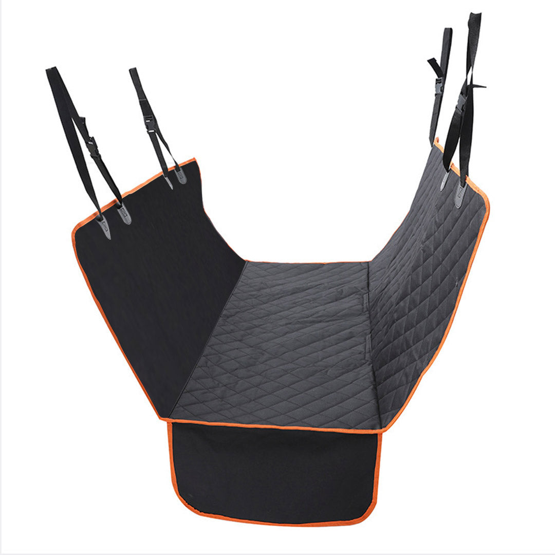 NNEAGS 2X 600D Oxford Cloth Waterproof Dog Car Cover Back Seat Protector Hammock Pet Mat Black-1