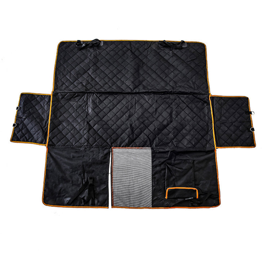 NNEAGS 2X 600D Oxford Cloth Waterproof Dog Car Cover Back Seat Protector Hammock Pet Mat Black-2