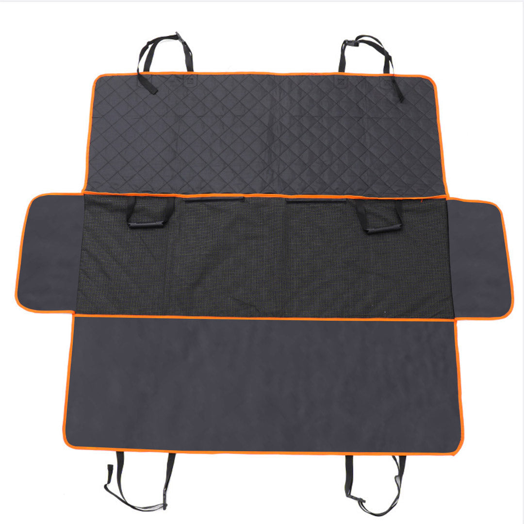 NNEAGS 2X 600D Oxford Cloth Waterproof Dog Car Cover Back Seat Protector Hammock Pet Mat Black-2