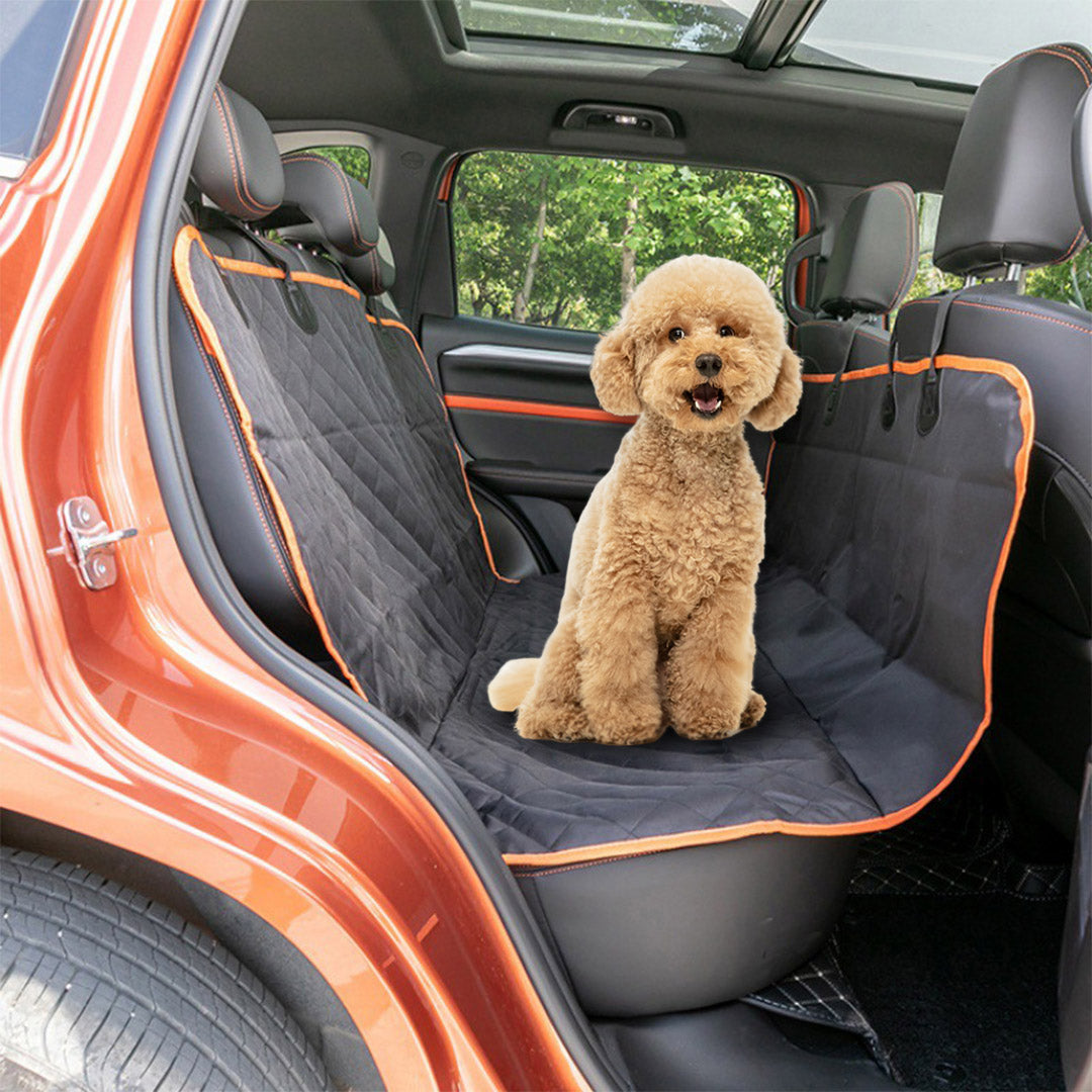 NNEAGS 2X 600D Oxford Cloth Waterproof Dog Car Cover Back Seat Protector Hammock Pet Mat Black-4