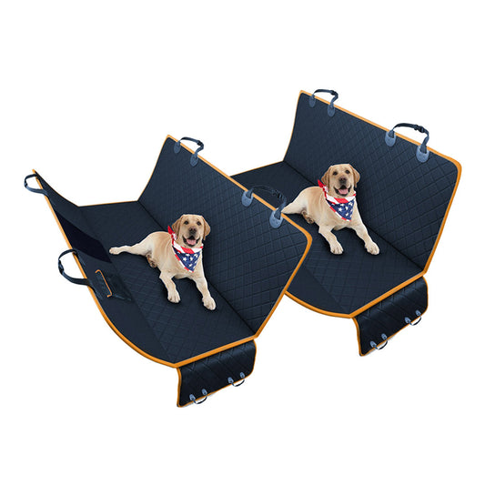 NNEAGS 2X 600D Oxford Cloth Waterproof Dog Car Cover Back Seat Protector Hammock Pet Mat Black-0